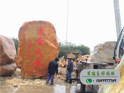 黃蠟石基地--廣西南寧遠展大廈置景觀石