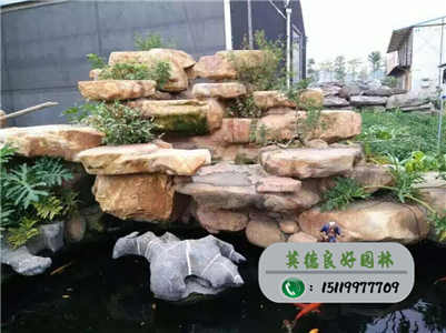臺面石假山--黃蠟石假山批發(fā)