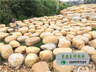 臺面黃蠟石--園林石凳批發、訂制園林石凳