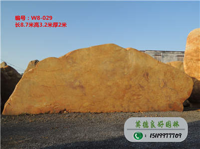 刻字黃蠟石--大型園林石奇石、房地產(chǎn)黃蠟石價(jià)格W8-029