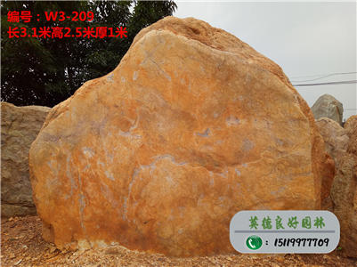 刻字黃蠟石--天然園林石直銷、招牌黃蠟石價格W3-209