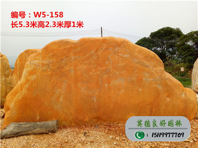 廣東園林石--天然黃臘石原石、風水園林石價格W5-158