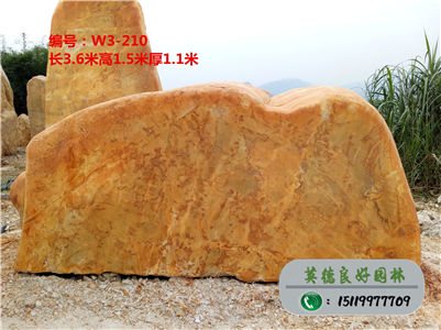 園林石批發(fā)基地、直銷大型風(fēng)景石、黃蠟石奇石W3-210(已售)