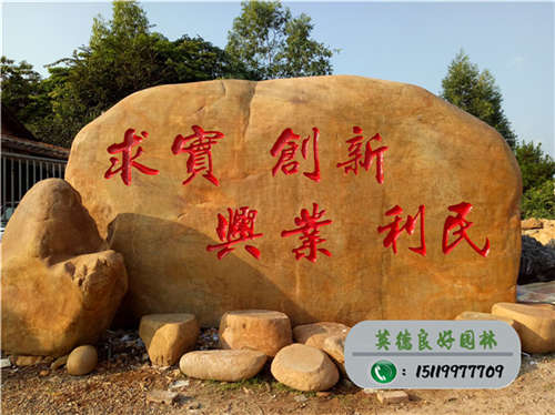 大型黃蠟石--麗珠集團招牌石