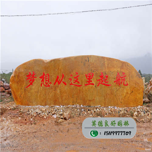 大型黃蠟石--江西省宜春市黃岡實驗中學校訓石--夢想從這里起航